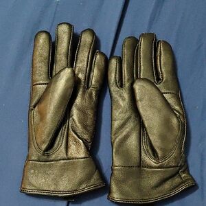 3M Thinsulate Black Leather Gloves